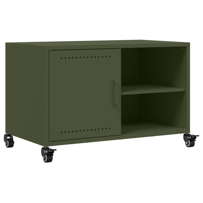 vidaXL Έπιπλο Τηλεόρασης Πράσινο Λαδί 68x39x43,5 εκ. από Ατσάλι
