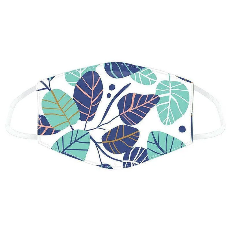 Simple Leaves Design Reusable Face Covering - Larg