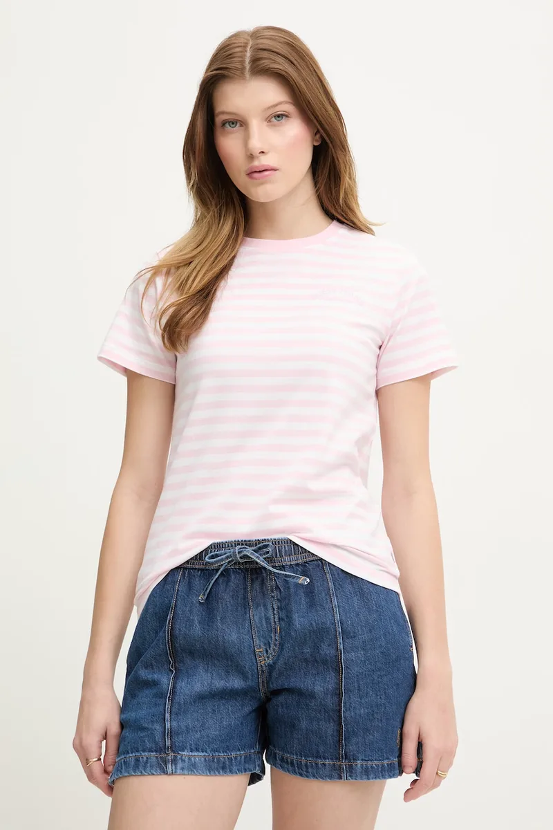 Guess Jeans basic t-shirt γυναικείο με βαμβάκι