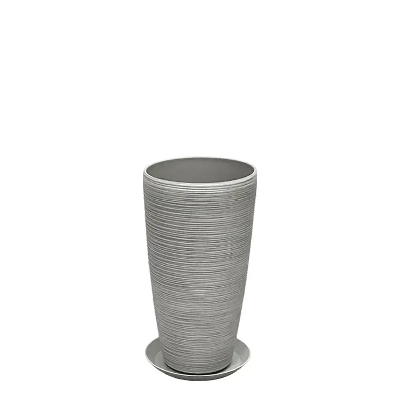 STONE POLYRESIN ΚΑΣΠΩ ΜΕ ΠΙΑΤΟ ΓΚΡΙ ΠΑΛΙΟ ΠΗΛΙΝΟ ΜΙΚΡΟ - Φ23x42cm
