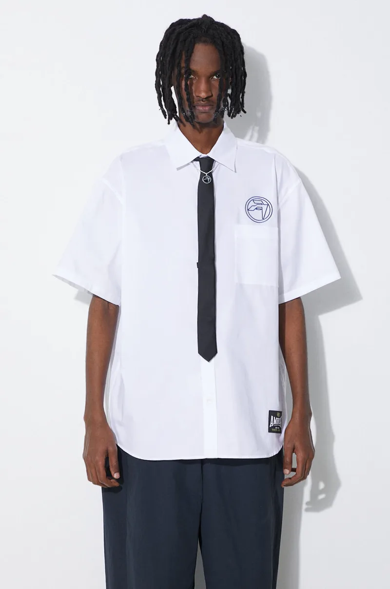 Βαμβακερό πουκάμισο AMBUSH Circle Emblem S/S Shirt