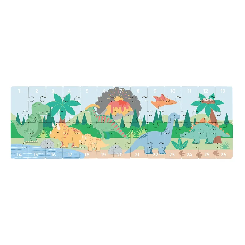 Παζλ Αριθμών Dinosaurs Πορτοκαλί Tree Toys (FSC®)