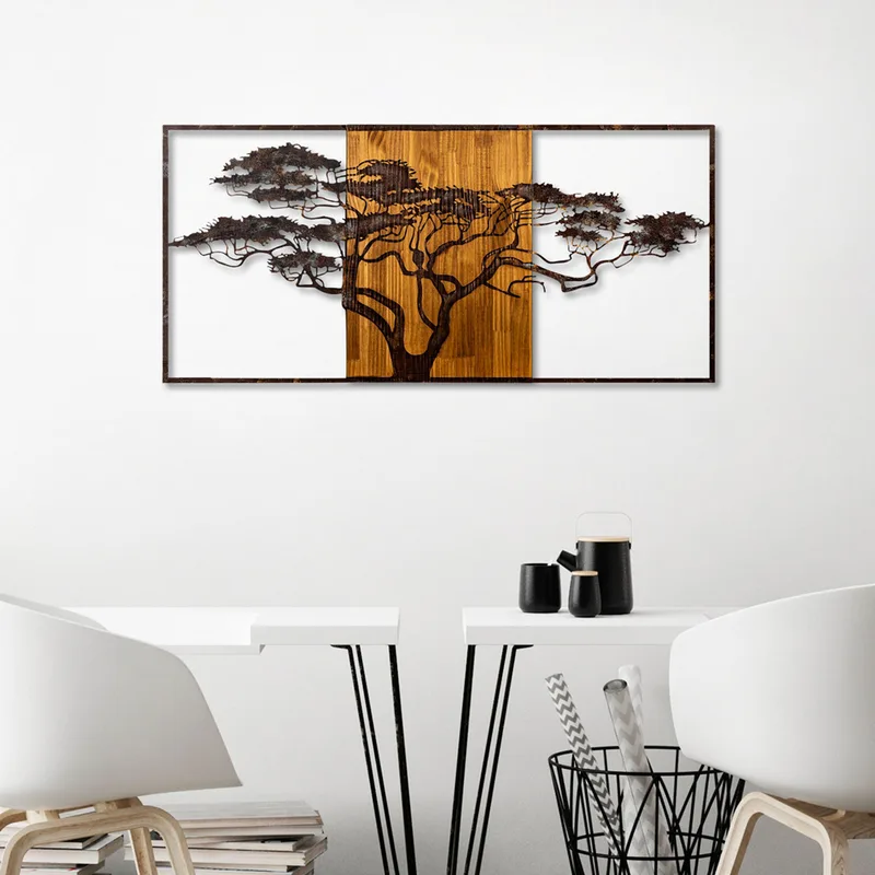 Ξύλινο Διακοσμητικό Τοίχου Acacia Tree - 328-A 899Skl2670 147x70x3 cm