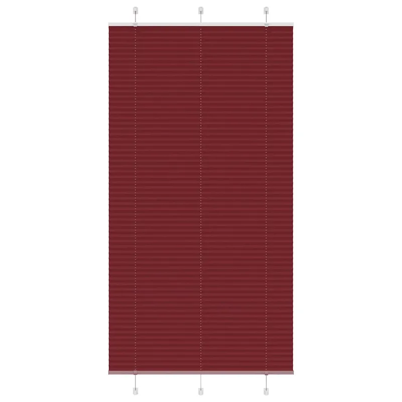 vidaXL Πλισέ Στόρι Μπορντό Κόκκινο 110x200 εκ. Πλάτος Υφάσματος 109,4 εκ. Πολυεστέρας