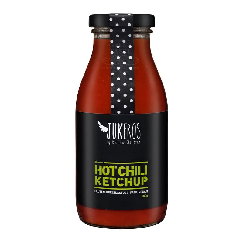 Καυτερή Chili Ketchup - Jukeros - 280gr Gluten Free Lactose Free Vegan Ελλάδα
