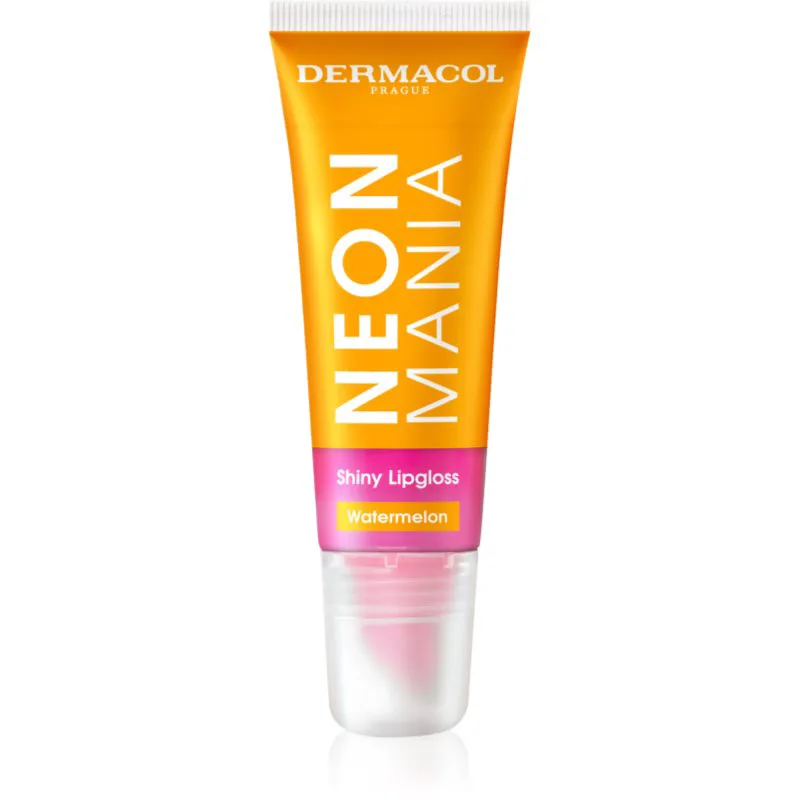 Dermacol Neon Mania λιπ γκλος σε σωλήνα απόχρωση Watermelon 10 ml