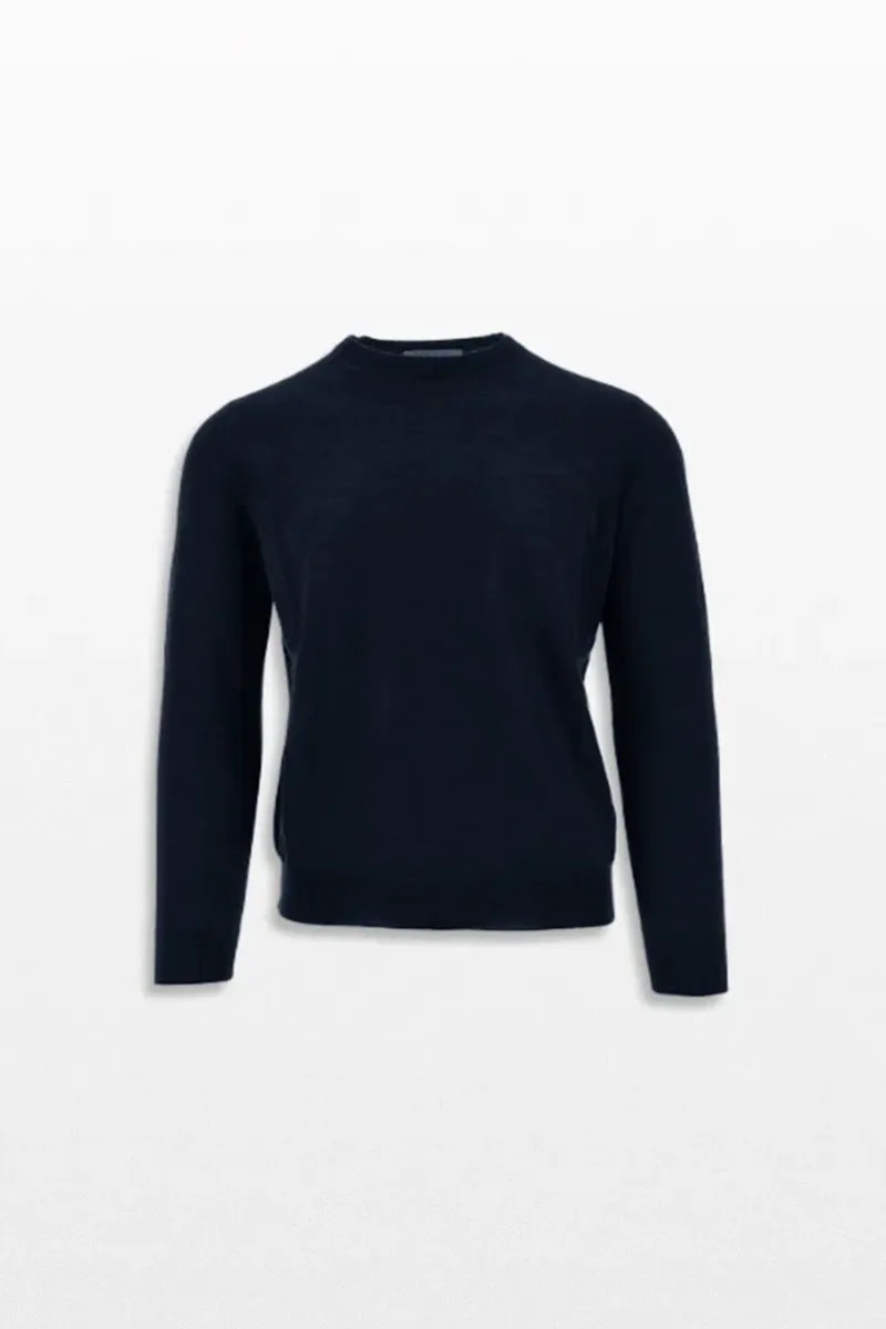 +39MASQ Ανδρικό Μπλε Crew Neck Sweater Blue
