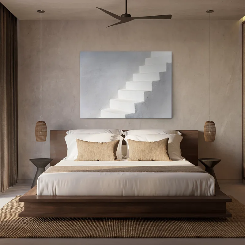 OUTLET Πίνακας σε καμβά SIMPLY WHITE 100cm x 65cm
