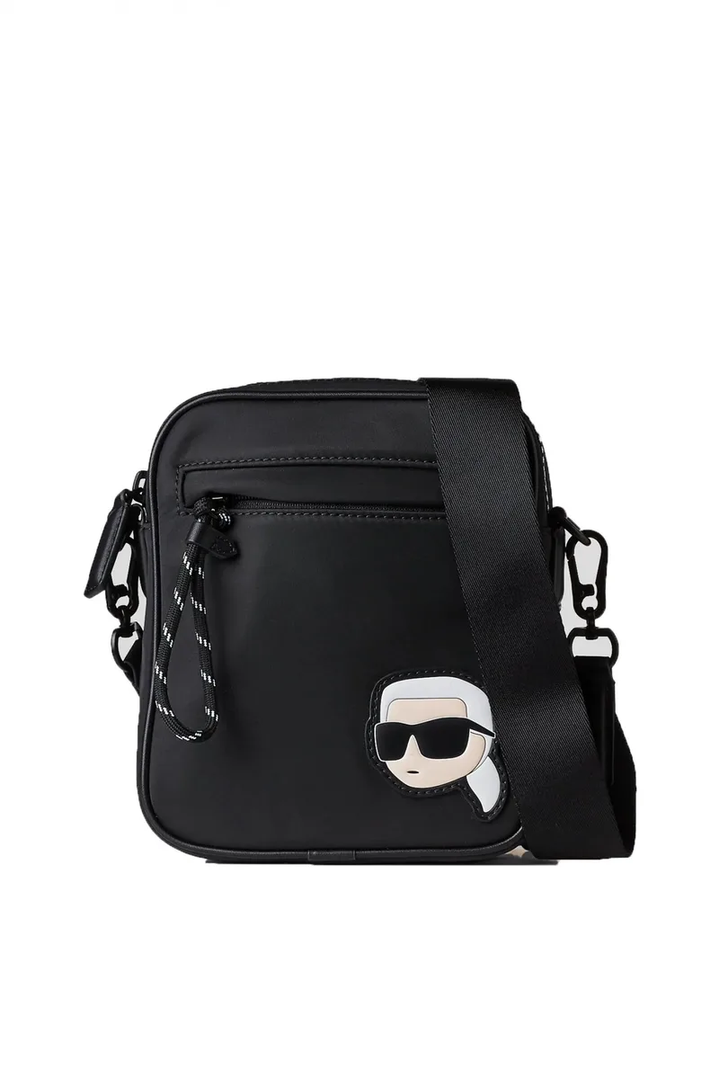 KARL LAGERFELD ΤΣΑΝΤΑΚΙ CROSSBODY K/IKONIK 2.0 LOGO ΜΑΥΡΟ