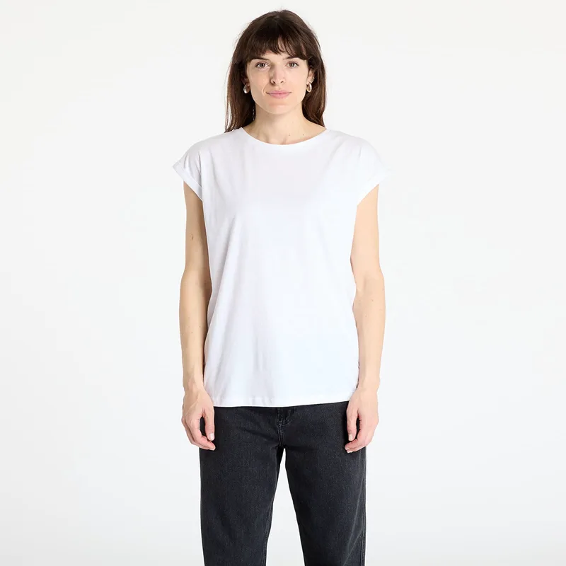 T-shirt Urban Classics Ladies Organic Extended Shoulder Tee White L
