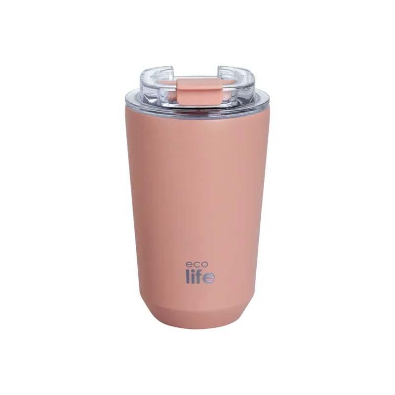 Ecolife Pure Ροζ Coffee Thermos 360ml