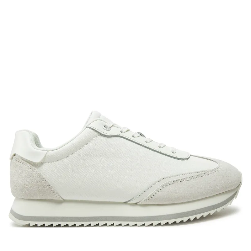 Αθλητικά Calvin Klein Runner Lace Up - Mono Mix HW0HW02294 Λευκό