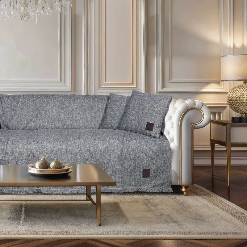 Ριχτάρι Βαμβακερό Τριθέσιος 180x300εκ. Essential 3988 Grey Greenwich Polo Club (Ύφασμα: Βαμβάκι 100%, Χρώμα: Γκρι) - Greenwich Polo Club - 206183003988