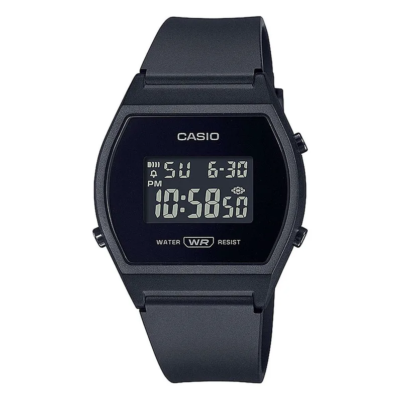 CASIO Collection Black Rubber Strap LW-204-1BEF