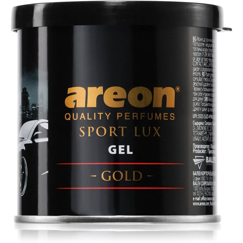 Areon Gel Sport Lux αρωματικά αυτοκινήτου και χώρου 80 γρ
