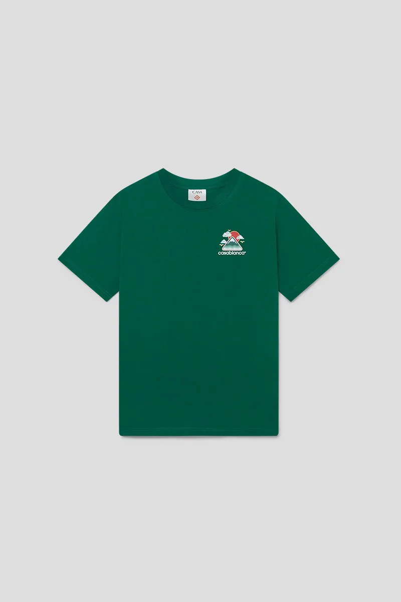 CASABLANCA Ανδρικό Πράσινο Montagne Ondulèe T-Shirt