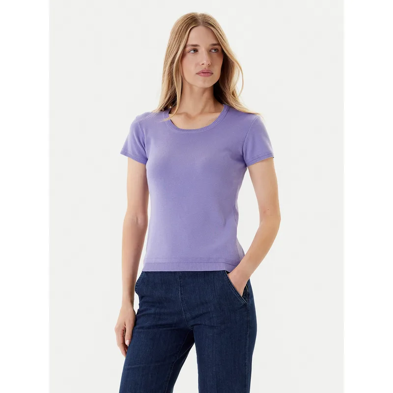 United Colors Of Benetton T-Shirt 1091D1M10 Μωβ Regular Fit