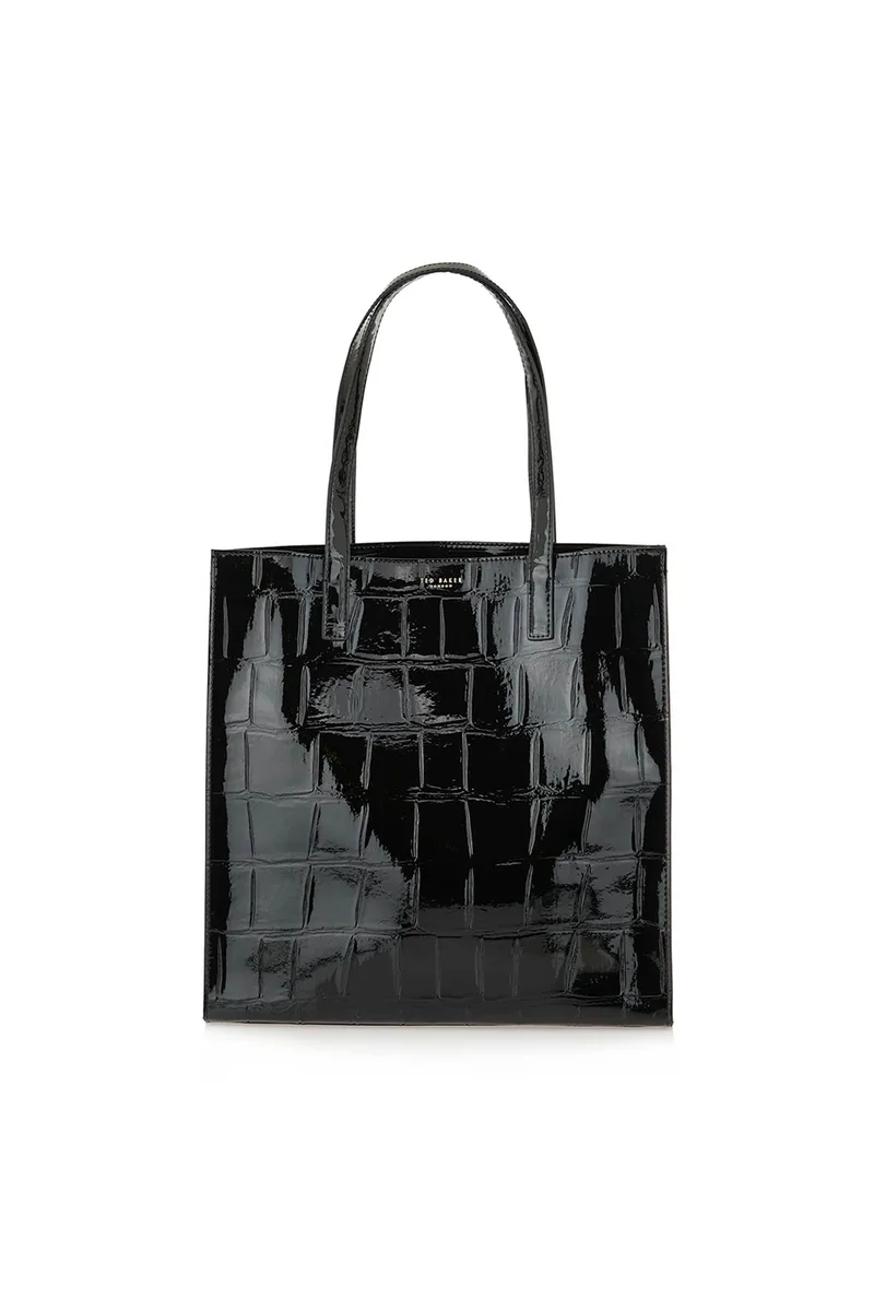 Ted Baker γυναικεία τσάντα tote με κροκό σχέδιο - W636X5189J79 Μαύρο