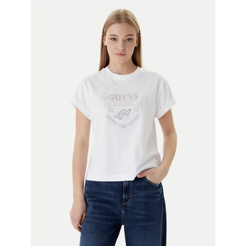 Guess T-Shirt W6RI30 I3Z14 Λευκό Regular Fit