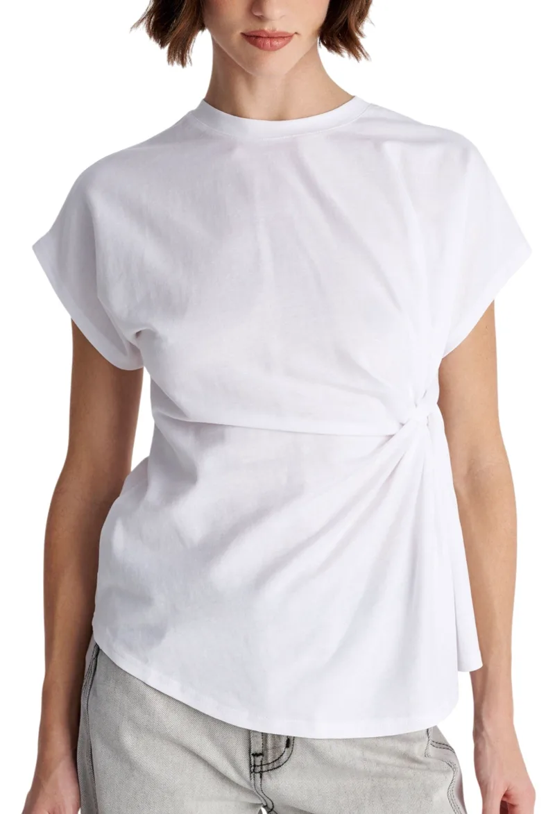 Μπλούζα Αμάνικη Ale Με Σούρα Στο Πλάι 8922778-WHITE Γυναικείο