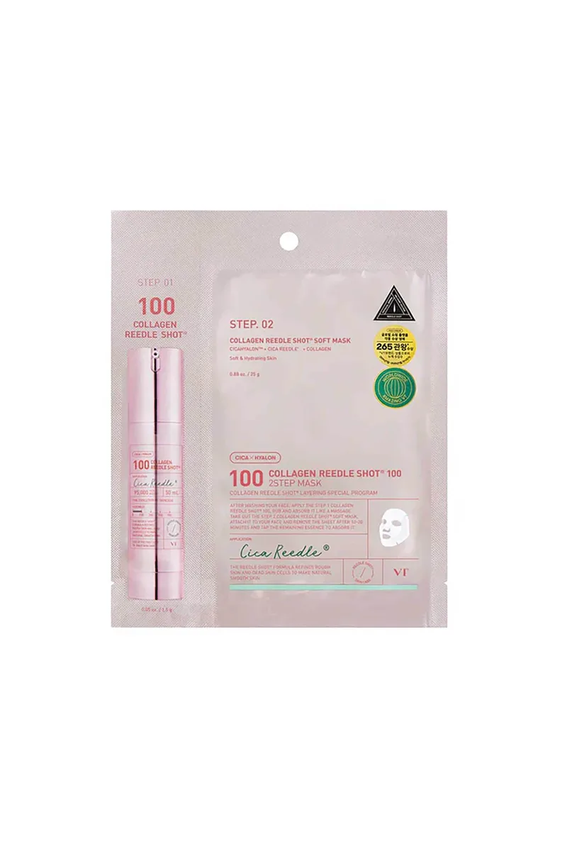 VT Collagen Reedle Shot 100 2-Step Mask - Μάσκα Με Κολλαγόνο Και Τεχνολογία Microneedle 1,5 + 27 gr - 8803463010027
