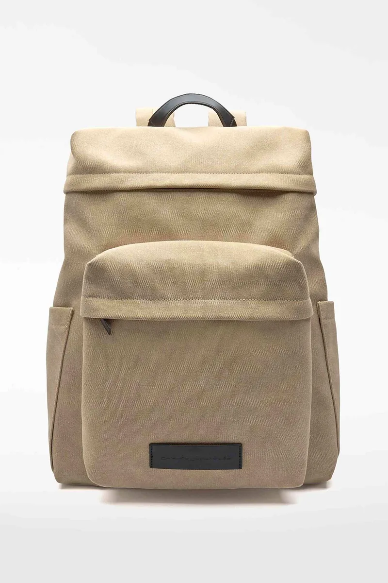 Adolfo Domínguez ανδρικό backpack με λογότυπο - 112092472 Μπεζ