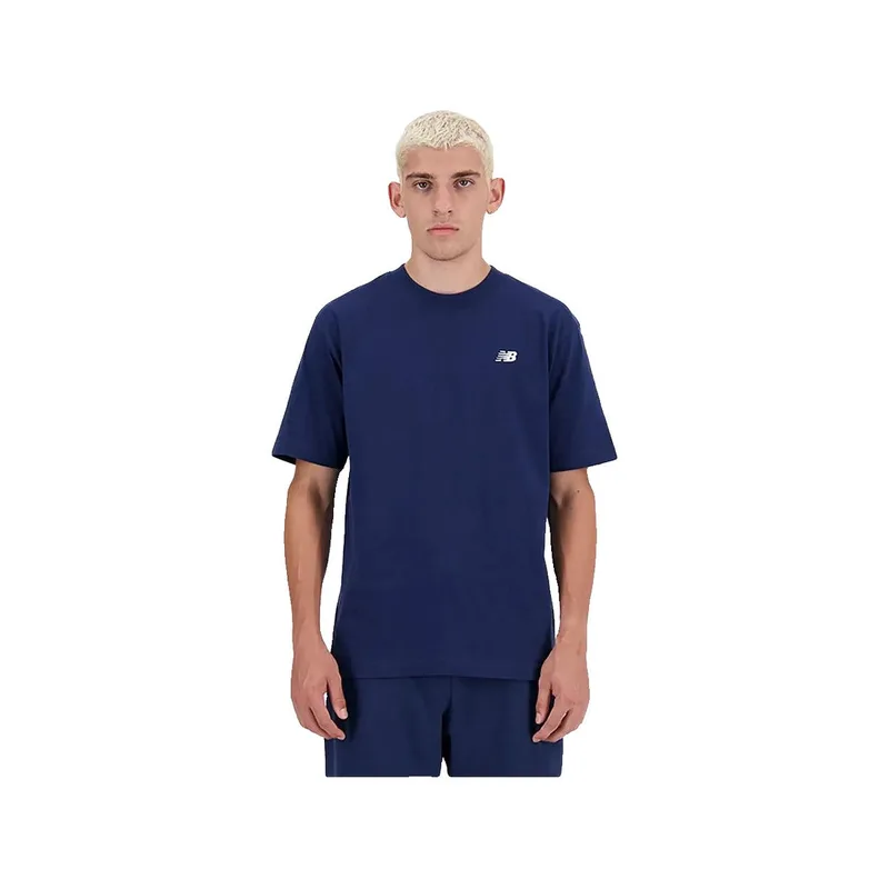 T-shirt με κοντά μανίκια New Balance T-shirt 100% coton bleu uni