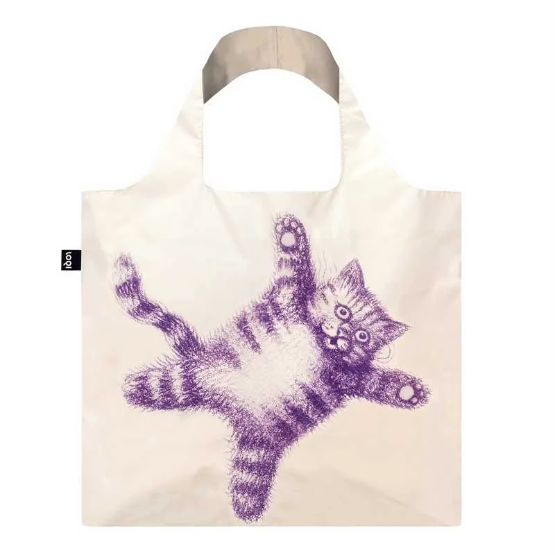 LOQI Τσάντα Recycled | ARMANDO VEVE - Flying Purr-ple Cat