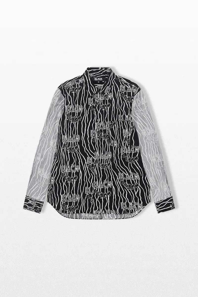 BLACK COMME DES GARÇONS Ανδρικό Μαύρο Reverse Panel Shirt