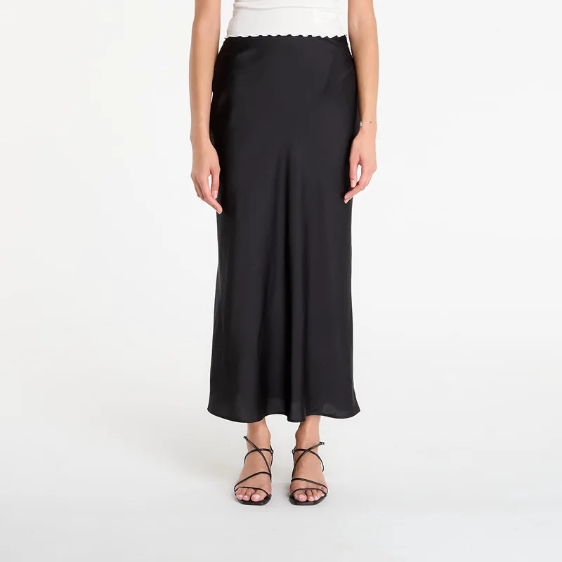 Φούστα GUESS Sibilla Long Satin Skirt Black XS