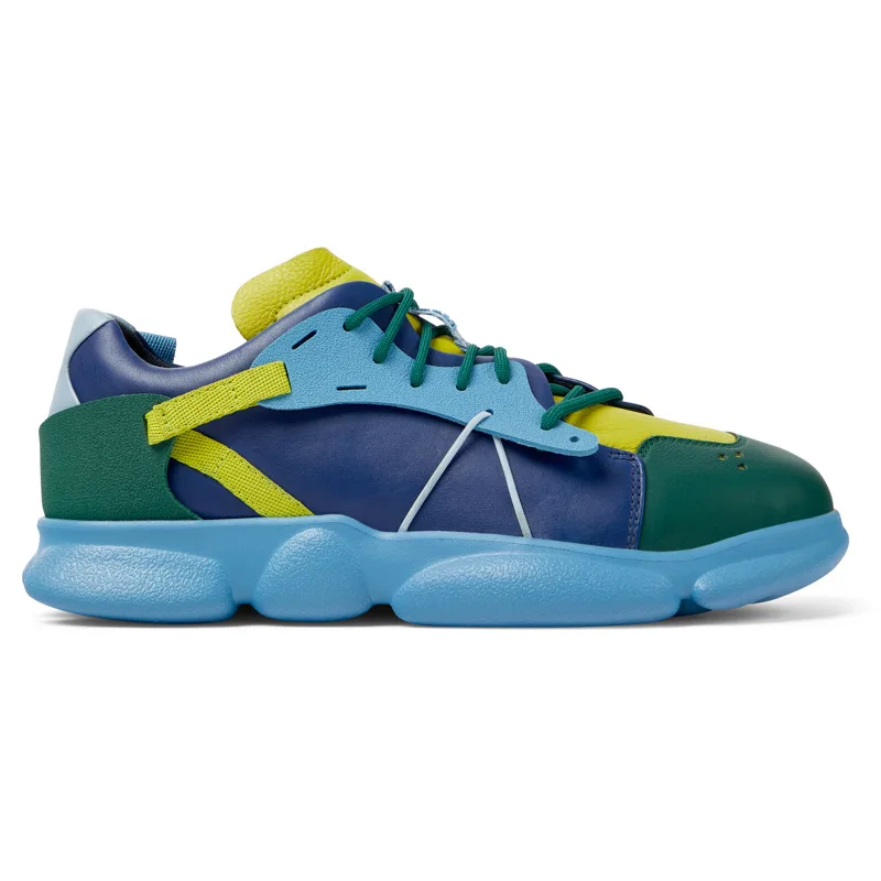 CAMPER Twins - Sneakers Για Γυναικεία - Πράσινο,Μπλε, Μέγεθος 36, Smooth leather/Cotton fabric