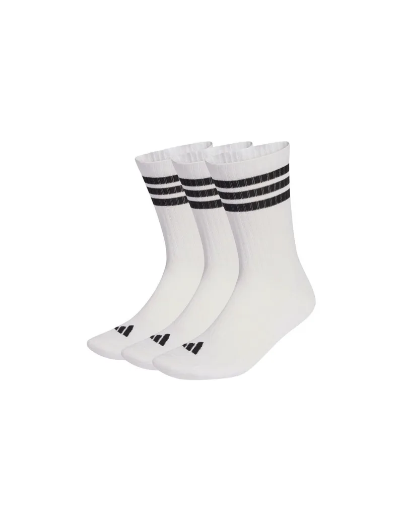 Adidas 3Stripes Cushioned Sportswear Crew 3 pair socks white and black JZ0532