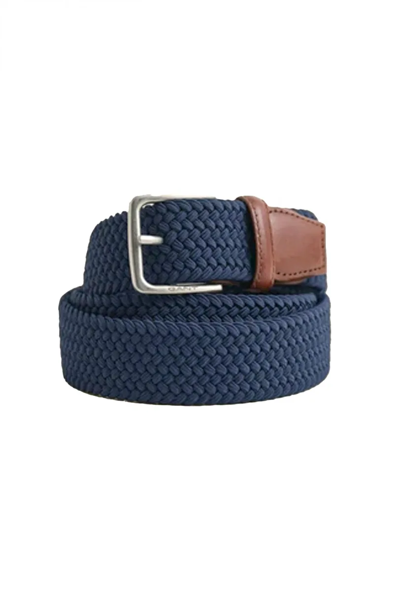 GANT ΖΩΝΗ 409 CLASSIC BLUE ELASTIC BRAIDED ΜΠΛΕ