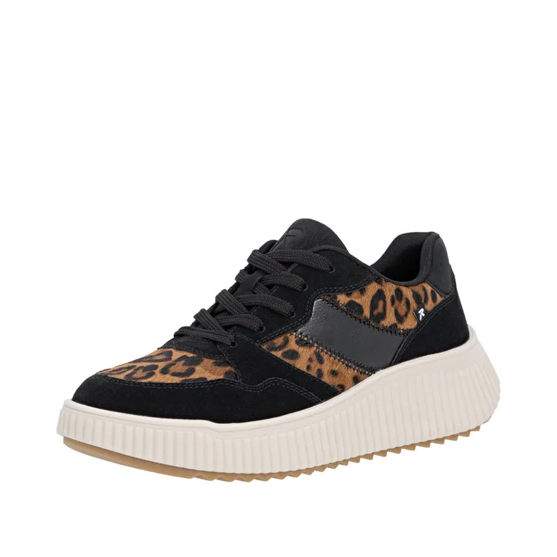 Rieker W1702-90 Γυναικείο Ανατομικό Sneaker Μαύρο