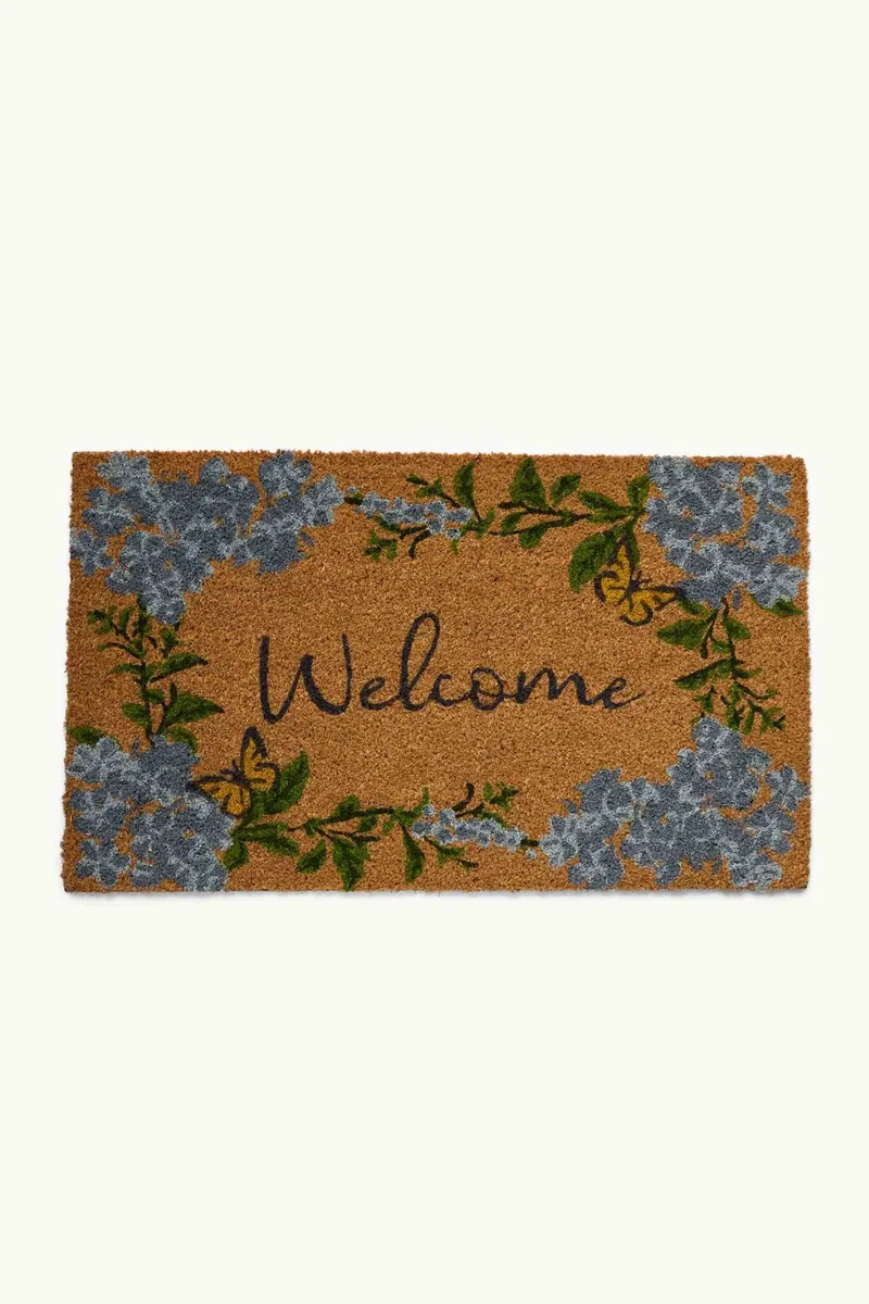 Coincasa χαλάκι εξώπορτας με floral σχέδιο 73 x 43 cm - 006813287 Καφέ