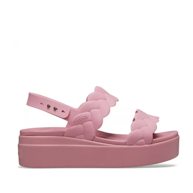 Crocs Brooklyn Woven Upper 220920-06 Πλατφόρμα 4.7cm Ροζ