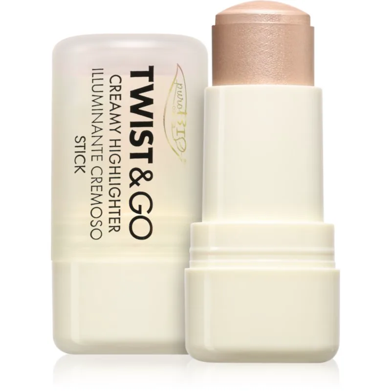 puroBIO Cosmetics Twist&Go κρεμώδες λαμπρυντικό σε στικ απόχρωση 01 Sparkling Wine 5 γρ
