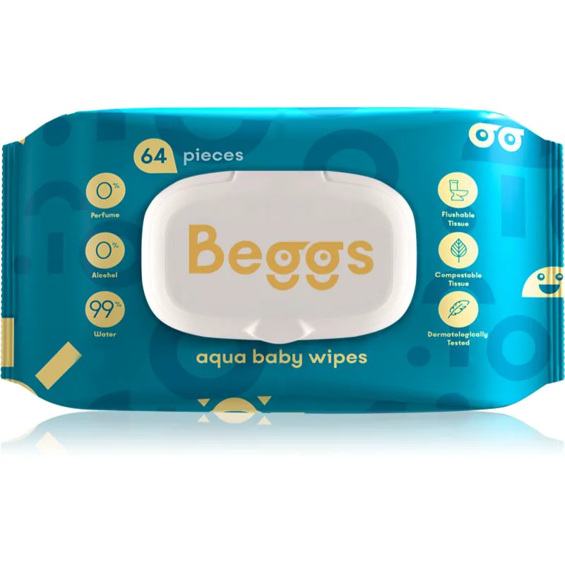 Beggs Aqua Baby Wipes παιδικά απαλά υγρομάντηλα 64 τμχ