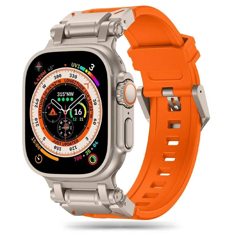 Λουράκι Orso Urban Race Titanium Πορτοκαλί Apple Watch 44/45/46/49mm