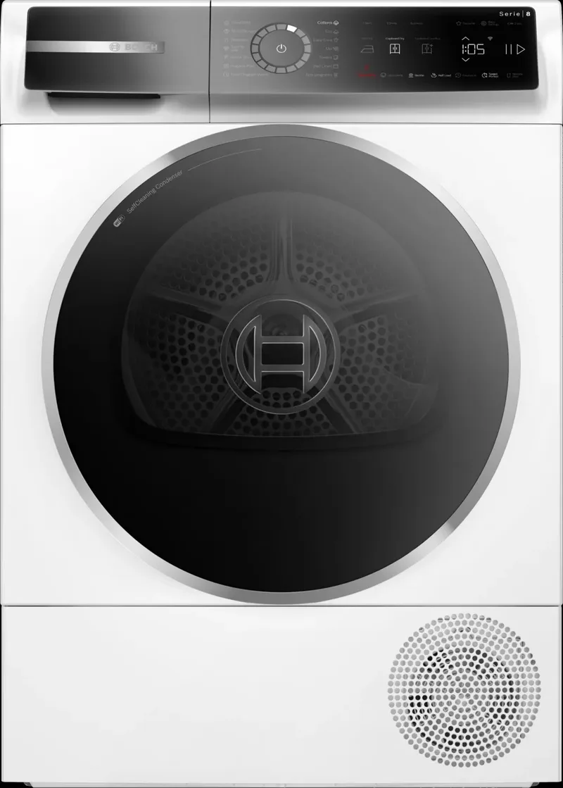 Bosch WQB246CNBY Στεγνωτήριο Ρούχων 9kg, με Αντλία θερμότητας Wifi, B, Λευκό WQB246CNBY