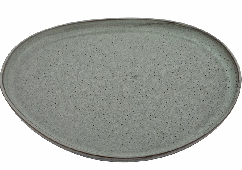 HFA Πιατέλα Πορσελάνης Στρογγυλή Granite Glased Μπεζ 34cm