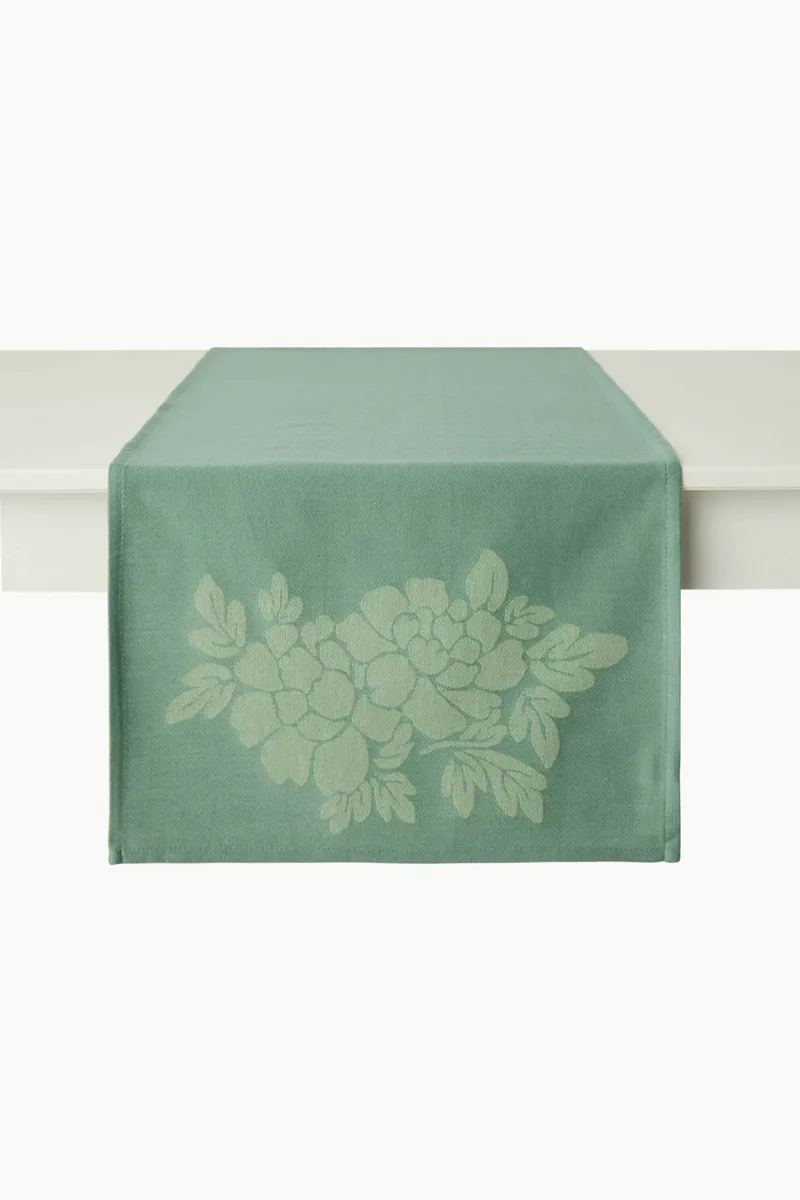 Coincasa ράνερ βαμβακερό με floral print 40 x 140 cm - 006809272 Πράσινο