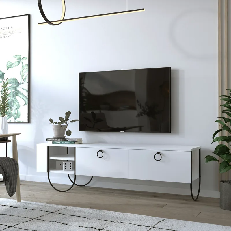 Έπιπλο Τηλεόρασης Norfolk Tv Stand - White 776Hms3052 (150x44x36 cm)