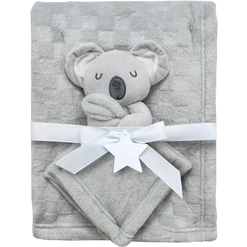 Κουβέρτα Fleece Αγκαλιάς 75x100 & Πανάκι Παρηγοριάς Dimcol Koala 10 Grey