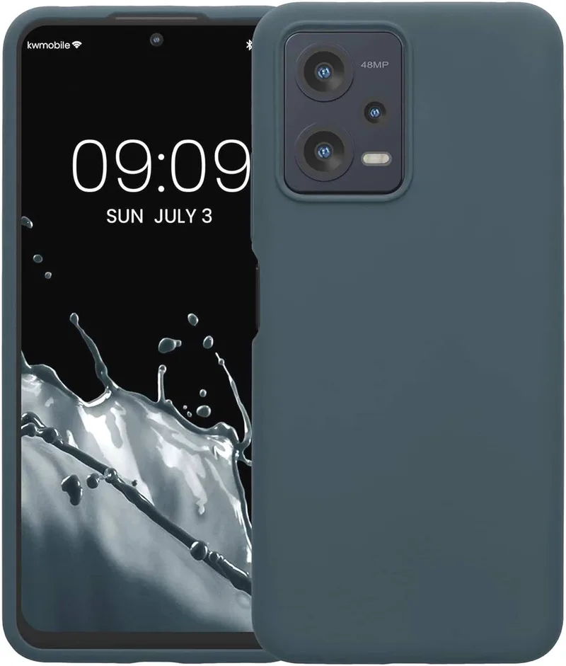 KWmobile Soft Flexible Rubber Cover - Θήκη Σιλικόνης Xiaomi Redmi Note 12 5G / Poco X5 - Dark Slate (60889.202)