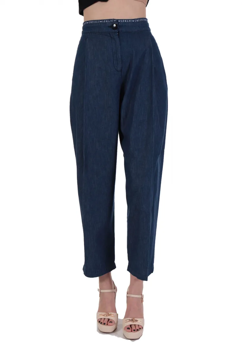 EMPORIO ARMANI ΠΑΝΤΕΛΟΝΑ JEANS LOGO ΜΕΣΗ ΠΙΕΤΕΣ ΤΣΕΠΗ ΜΠΛΕ