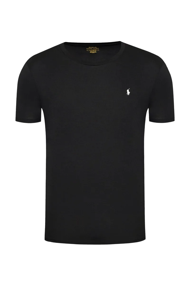 ΑΝΔΡΙΚΟ T-SHIRT CREW TOP POLO RALPH LAUREN ΚΑΝΟΝΙΚΗ ΓΡΑΜΜΗ ΜΑΥΡΟ