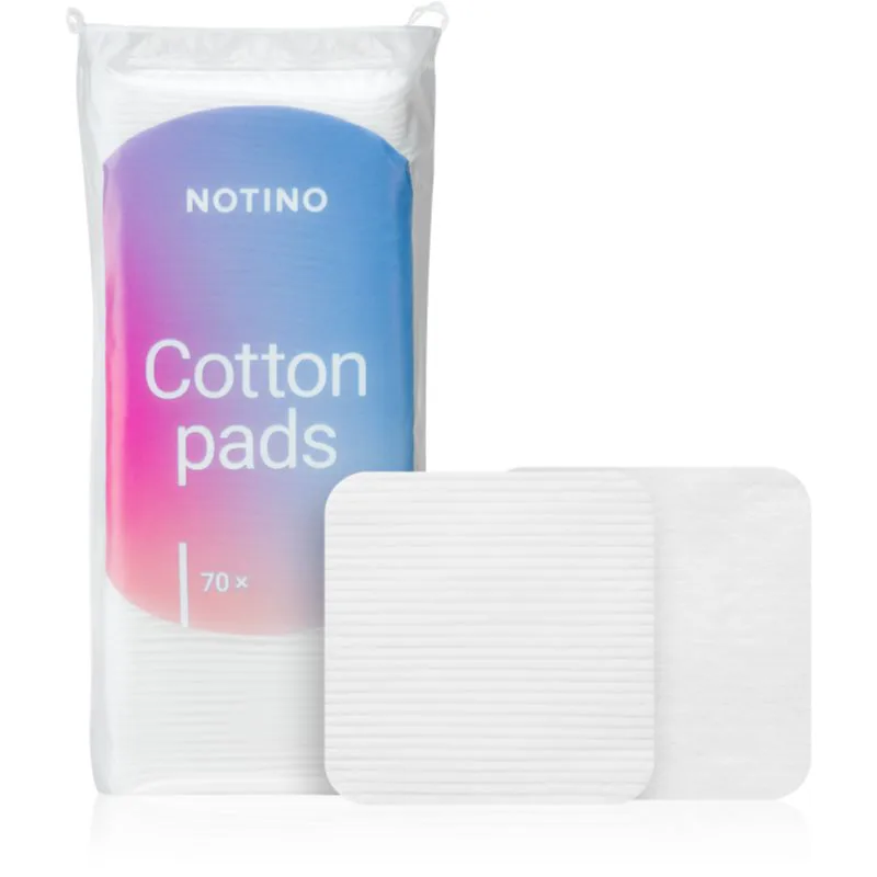 Notino Cotton Pads Large Square Βαμβάκια για ντεμακιγιάζ και καθαρισμό δέρματος 70 τμχ