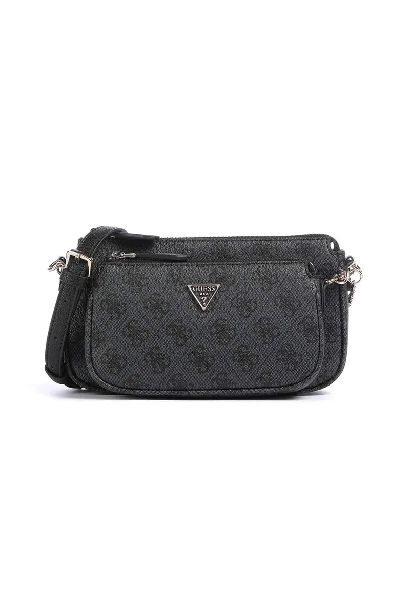 Guess γυναικεία τσάντα ώμου/crossbody με all-over logo print "Noelle II" - HWBG9672710 Ανθρακί