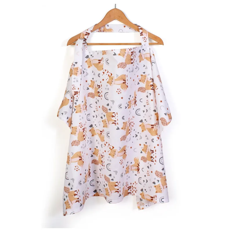 Κάλυμμα Θηλασμού Dimcol Cute Fox 02 White - Μπεζ